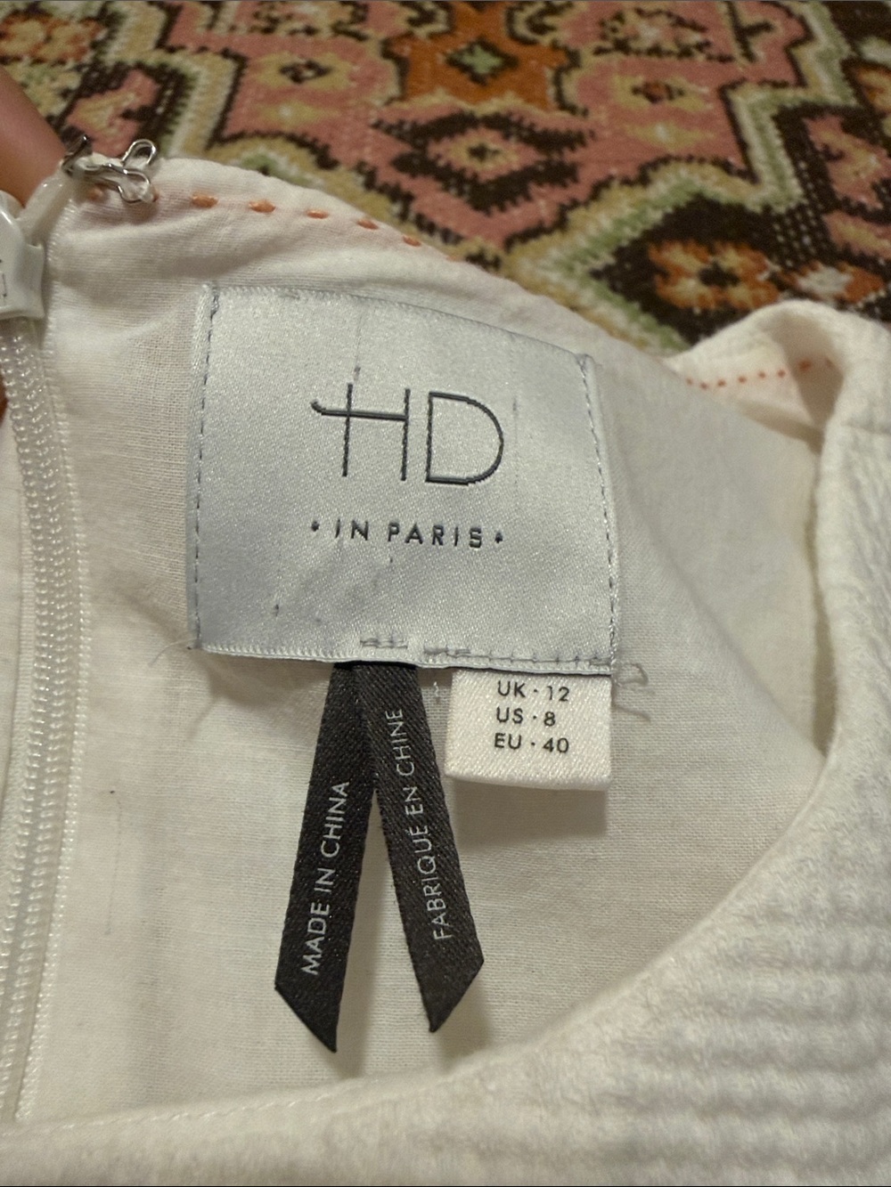 Anthropologie HD in Paris Peplum Top in White 100% Cotton - Picture 5 of 6